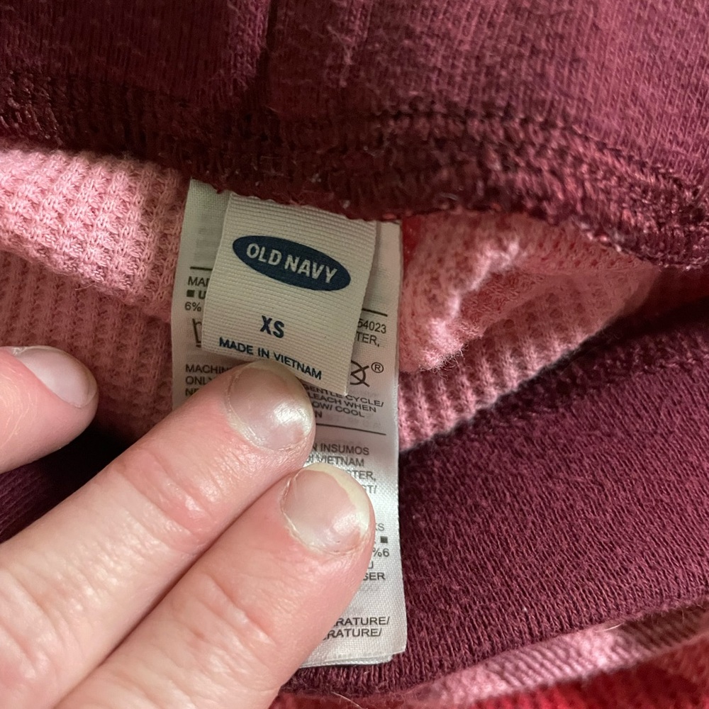 Women’s Old Navy waffle knit PJs size XS